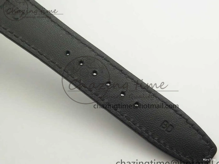 MIROTIME 0331 Upgraded Portuguese Flying Tourbillon SS White Dial 2 Sub Dials on Black Leather Strap 7161